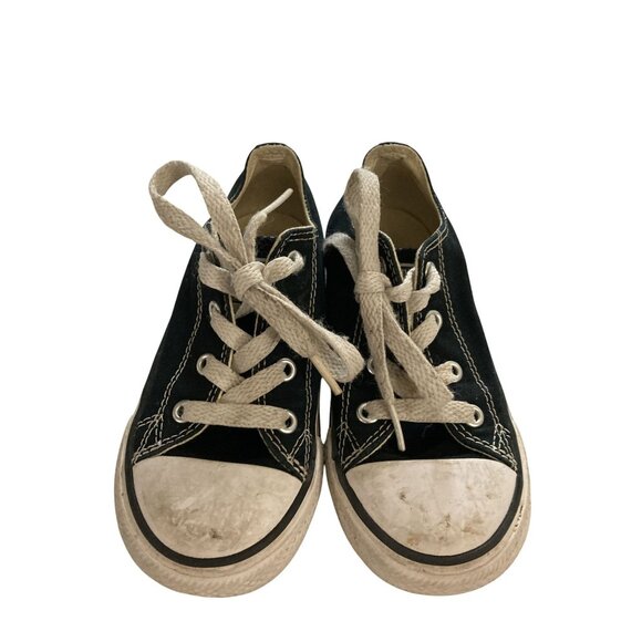 Converse All Star toddler  Size 9 Black Canvas sneaker Shoes - Picture 2 of 8